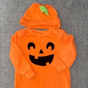 Baby boy pumpkin outfit.